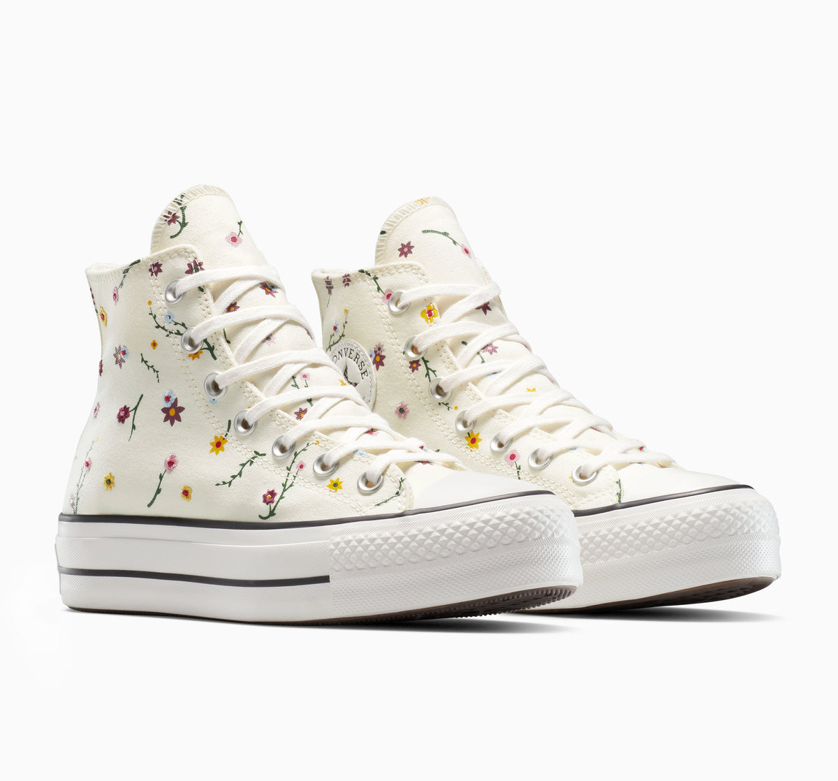 Chuck Taylor All Star Lift Platform Floral Embroidery