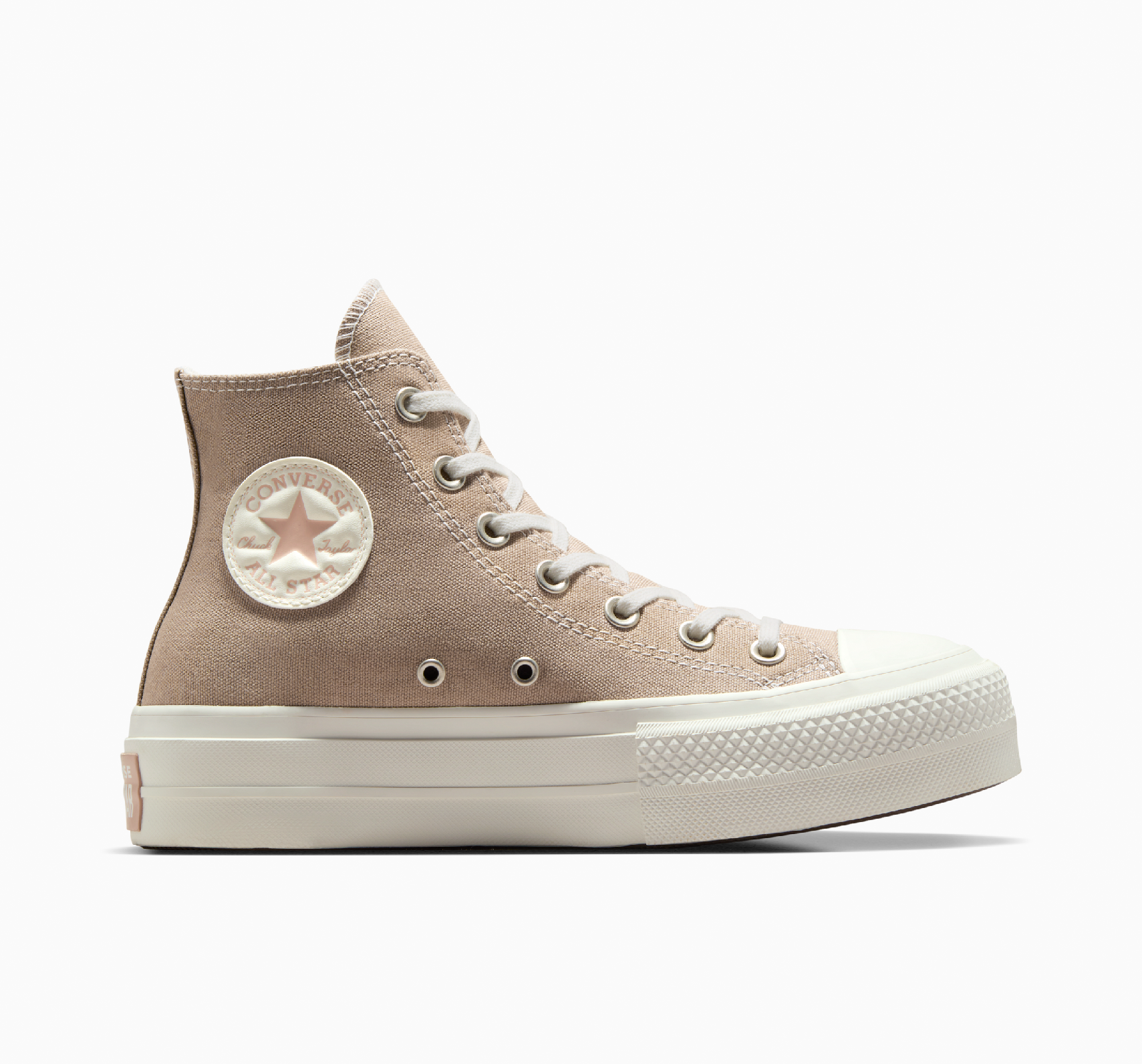 Converse Plateforme Converse Haute Enfant Beige Plateforme