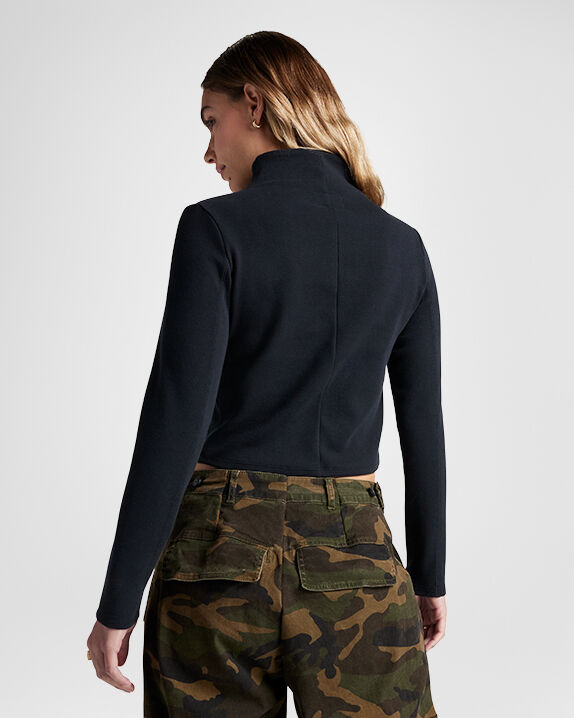 Half-Zip Mock Neck Long Sleeve Top | Converse Canada