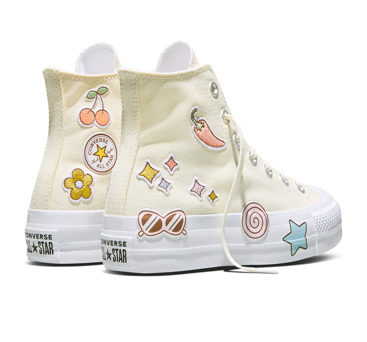 Chuck Taylor All Star Lift Platform Retro Appliqués