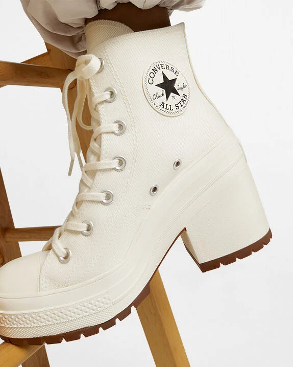 靴 CONVERSE CHUCK 70 DE LUXE HEEL H 6.5 Converse Chuck 70 De Luxe Heel High-Top Shoe - Black / Egret