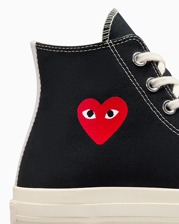 Converse X Comme des Garçons PLAY Chuck 70 OG Single Heart High