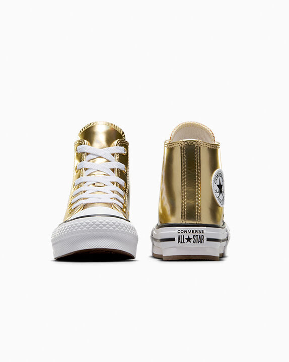 Gold Converse Digital Powder Platform Chuck Taylor Chuck Taylor All Star EVA Lift Platform Metallic High Top