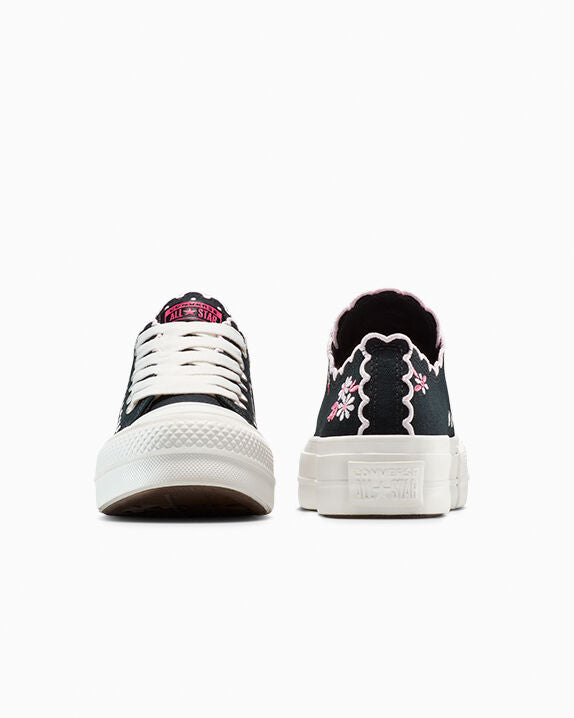 ♡k♡ Chuck Taylor All Star Lift Platform Embroidered Flowers Low