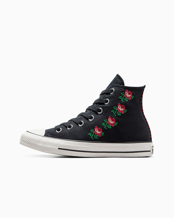 A♡ Chuck Taylor All Star Rose Cross Stitch High Top | Converse