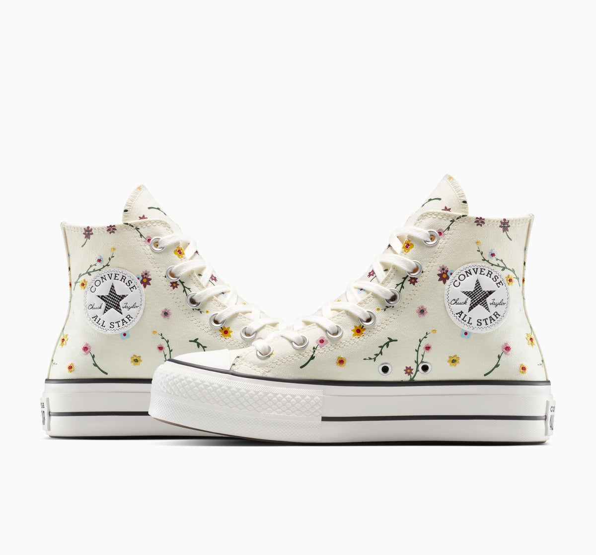 Chuck Taylor All Star Lift Platform Floral Embroidery