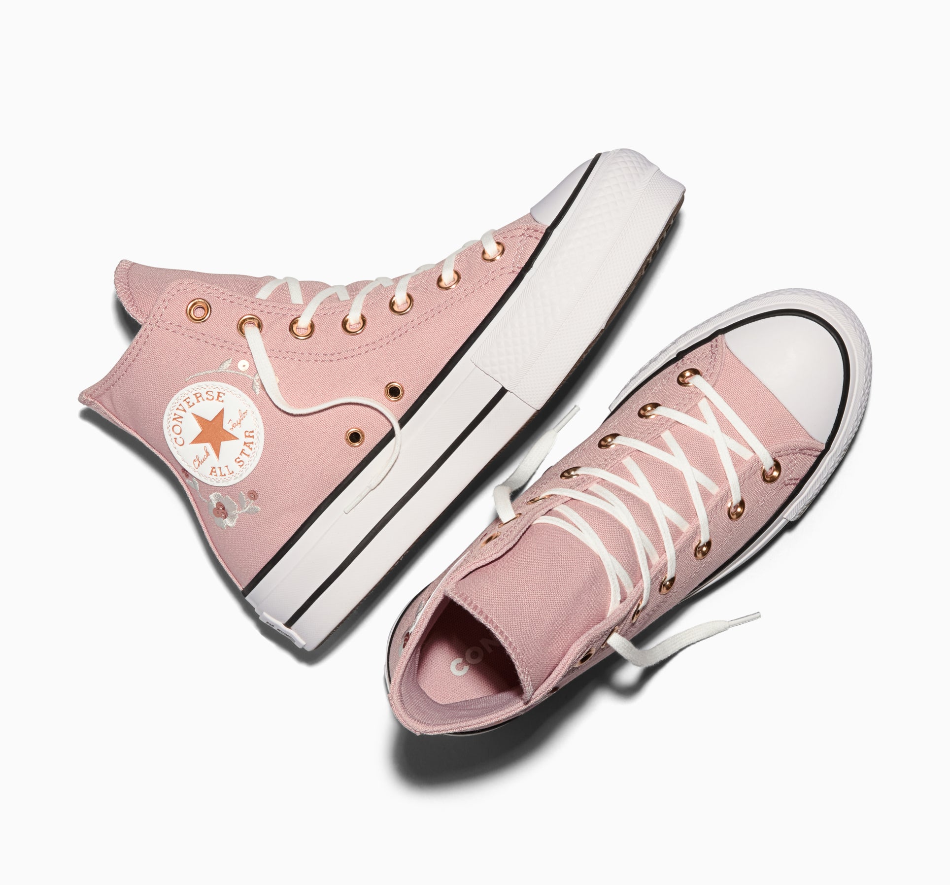 Chuck Taylor All Star Lift Platform Sequin Flowers