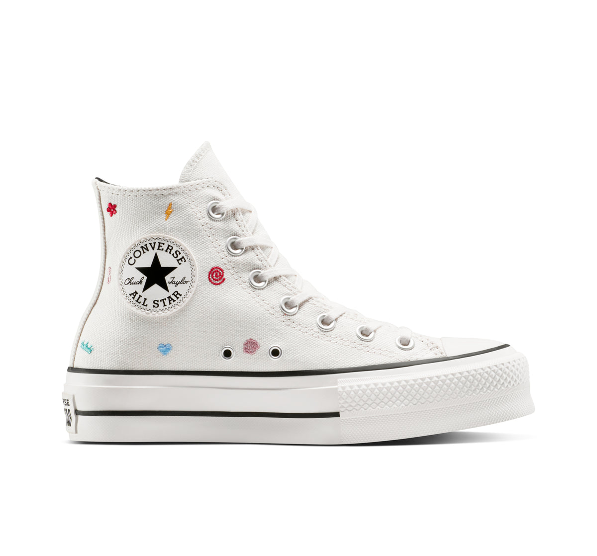 Chuck Taylor All Star Lift Platform Embroidered Doodles