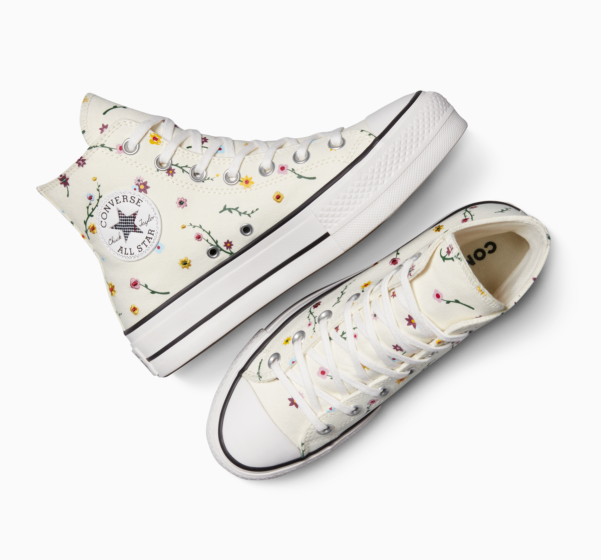 Chuck Taylor All Star Lift Platform Floral Embroidery