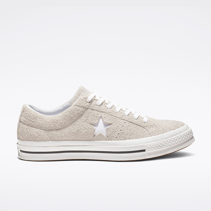 converse one star white monochrome leather sneakers
