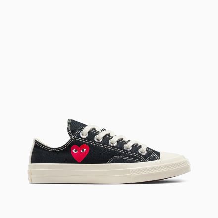 Black high top converse red heart sales