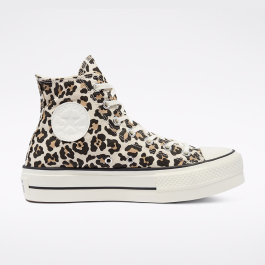 High top leopard print converse sale