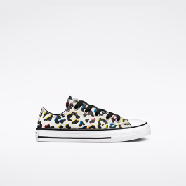 Pink leopard print converse top