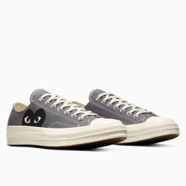 Converse x Comme des Garcons PLAY Chuck 70 OX Gray Black Egret