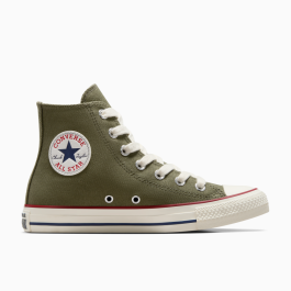 Converse high tops olive green top