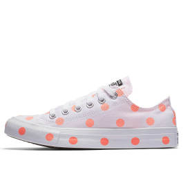Chuck Taylor All Star Polka Dots Low Top in White Crimson Pulse White Converse Canada