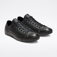 Full black leather converse shop