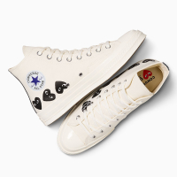 High top white converse with heart hotsell