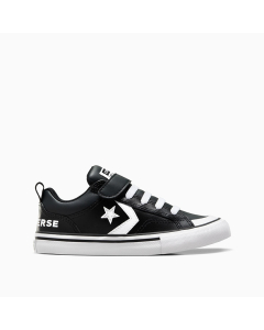 Black leather converse size 3 top