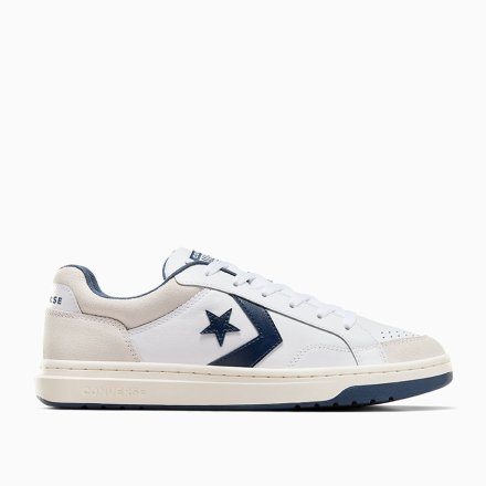 Converse Canada Pro Blaze Classic Leather & Suede in White/Navy/Vaporous Gray