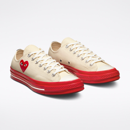 Converse comme des garçons femme jaune deals