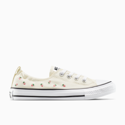 Converse Canada Chuck Taylor All Star Shoreline Strawberries Slip On in Egret/Soft Red/Green