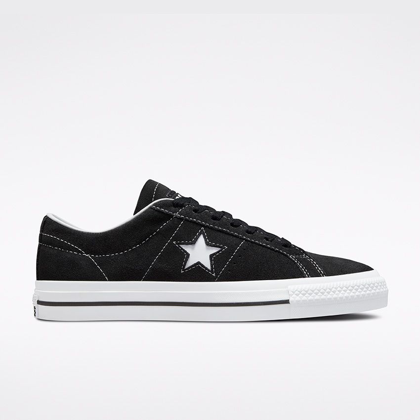One Star Pro Low Top in Black/Black/White