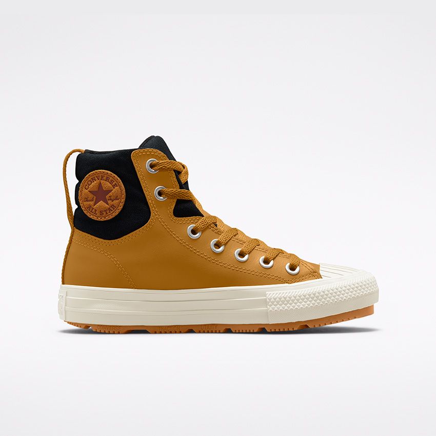 Leather Chuck Taylor All Star Berkshire Boot High Top Little/Big Kids in Wheat Canada