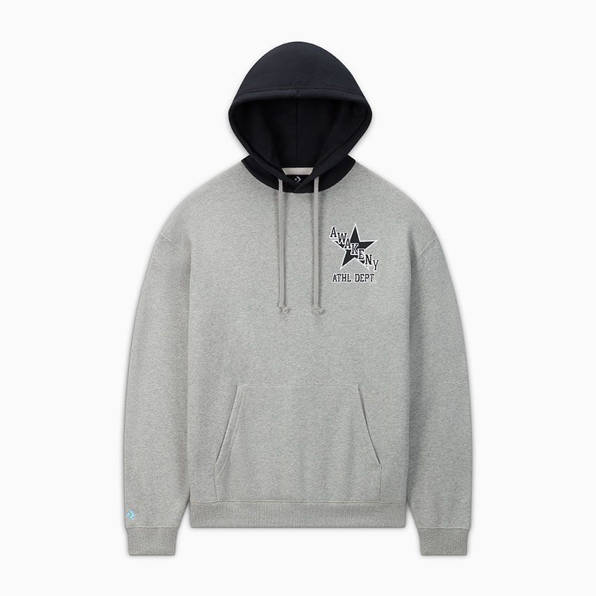 Converse x Awake NY French Terry Hoodie in Vintage Grey Heather
