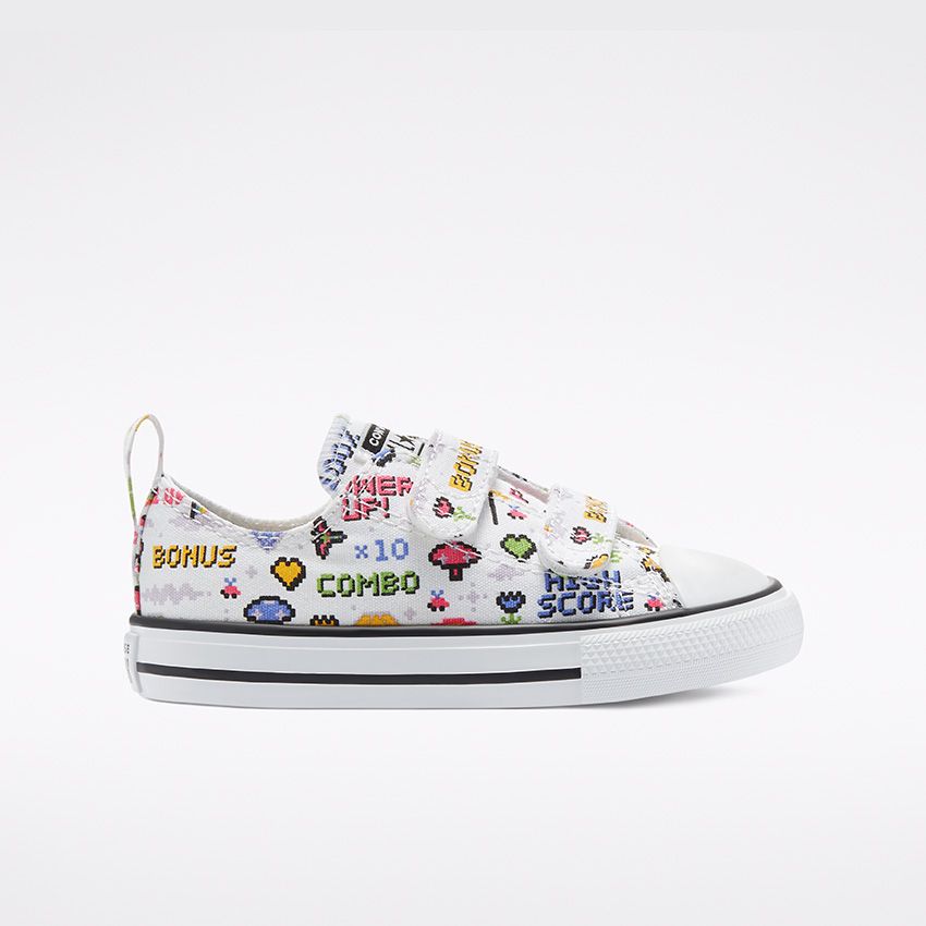 Gamer Easy-On Chuck Taylor All Star Low Top Infant/Toddler in  White/Black/Bold Pink - Converse Canada