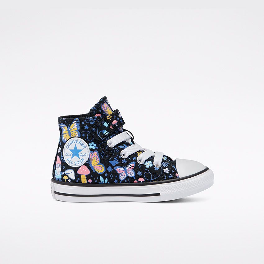Butterfly Easy-On Chuck Taylor All Star High Top Infant/Toddler in  Black/Bleached Cyan/Pink Gaze - Converse Canada