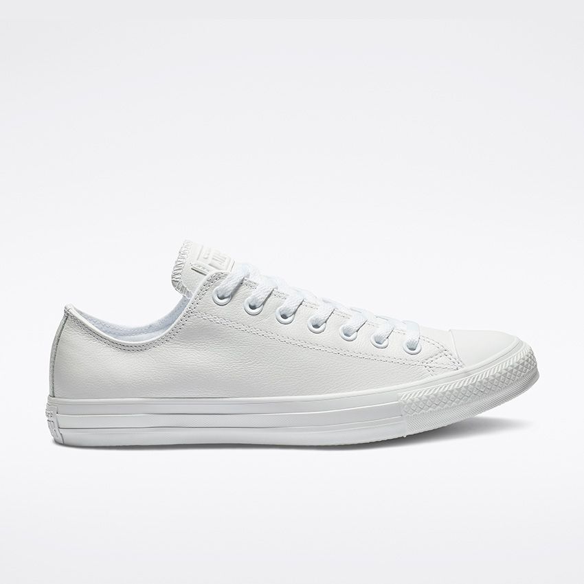 type logo egyptisk Chuck Taylor All Star Mono Leather Low Top in White - Converse Canada