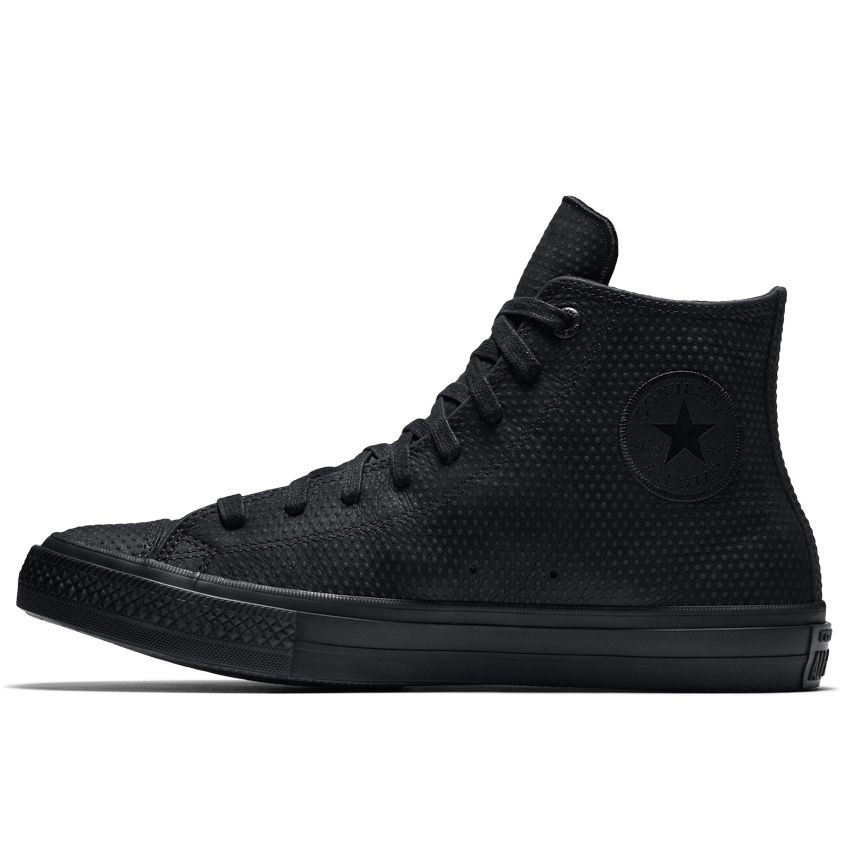 Chuck II Lux Leather High Top in Black/Black/Gum - Converse Canada