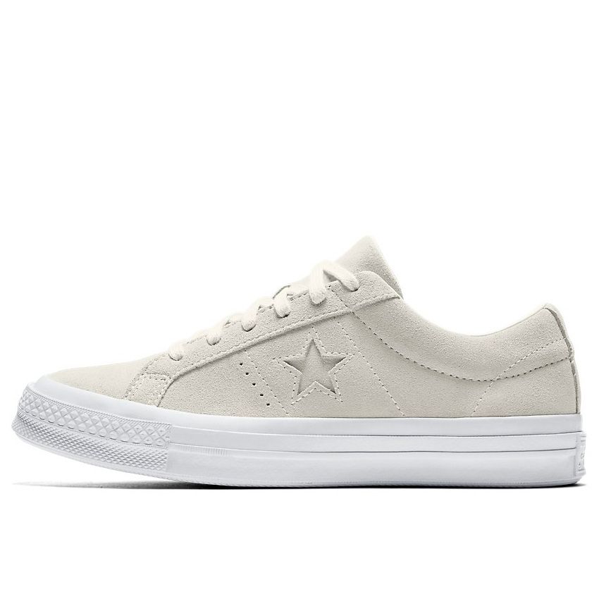 One Star Suede Low Top in Egret/White 
