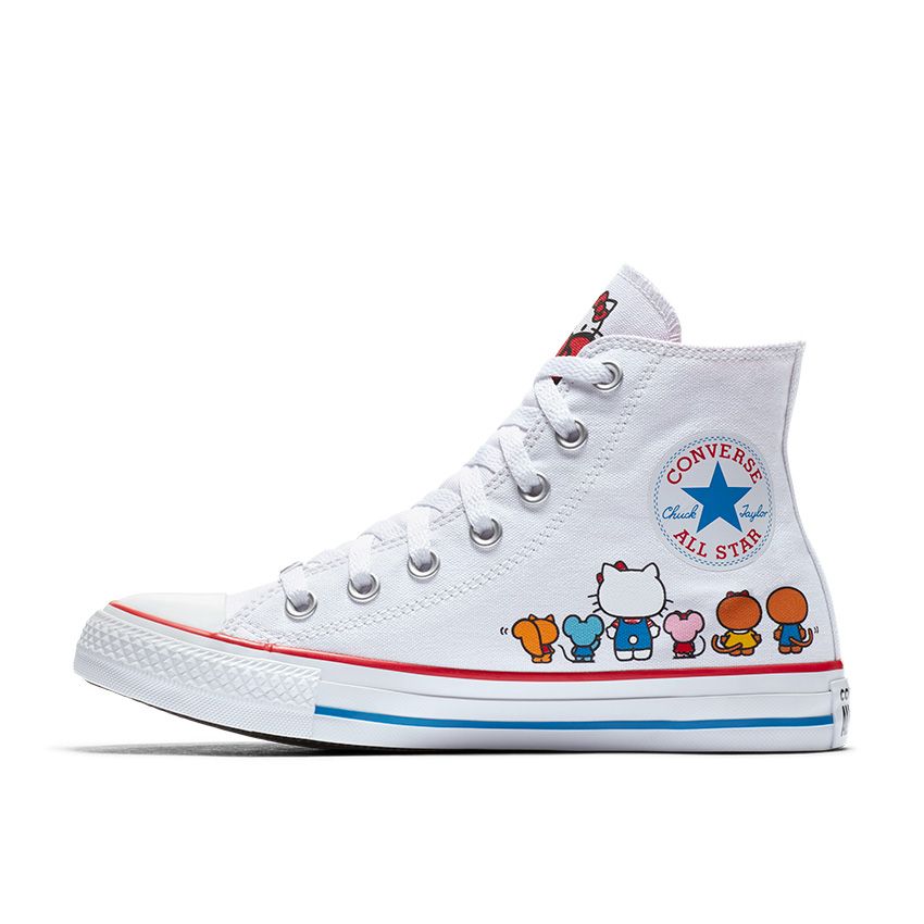 regular movimiento Sui Converse x Hello Kitty Chuck Taylor All Star High Top in White/Prism  Pink/White - Converse Canada