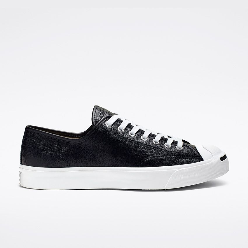 Jack Purcell Leather Top Black/White/White Converse Canada
