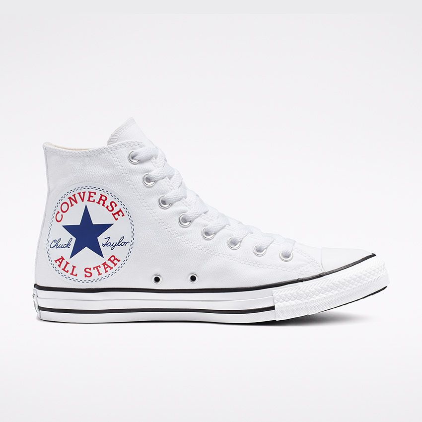 Converse Chuck Taylor All Oversized Logo High in White/White/Black - Canada