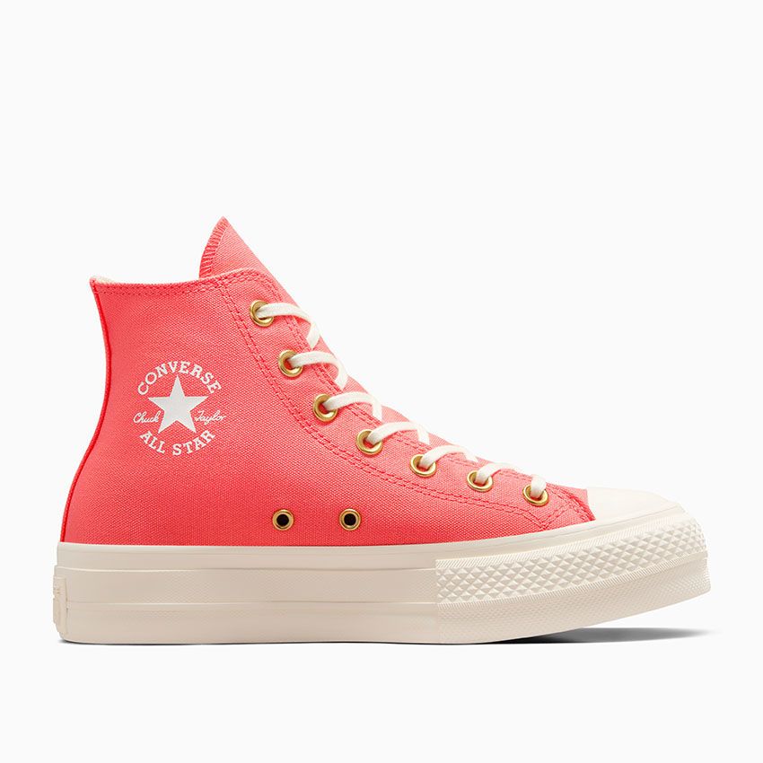 Womens Converse Watermelon Pink Chuck Taylor All Star Lift Platform Lift High Top