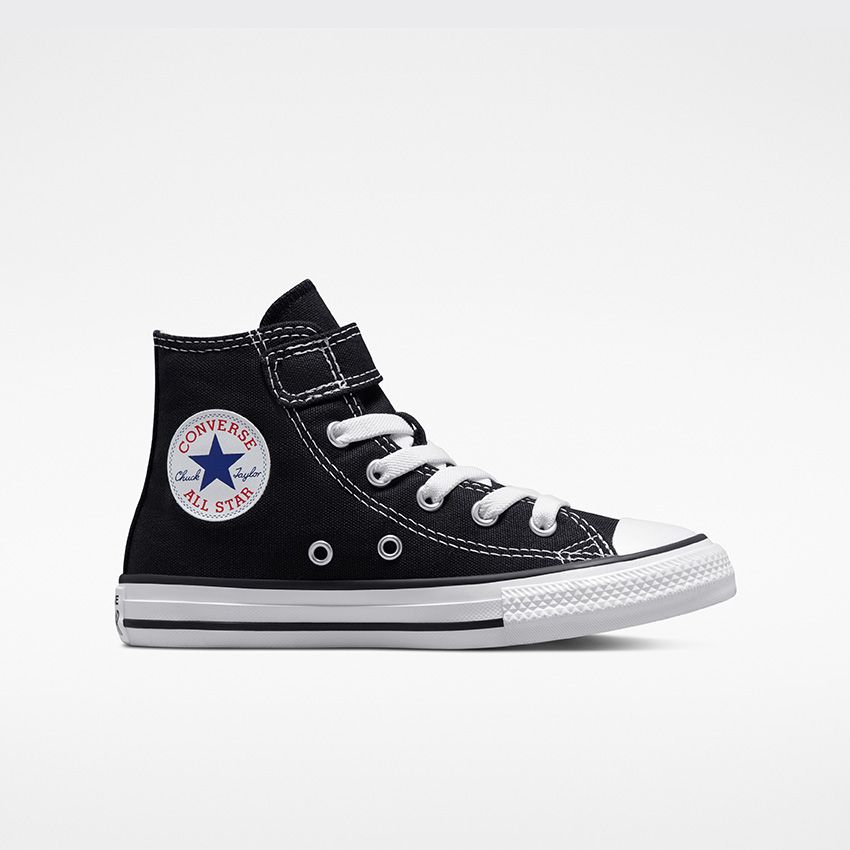Chuck Taylor All Star Easy-On High Top Little Kids in Black/Natural/White