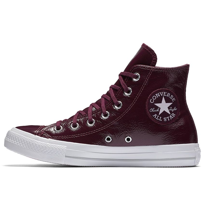 Chuck Taylor All Star Crinkled Patent Leather High Top in Dark Sangria/Dark  Sangria/White - Converse Canada