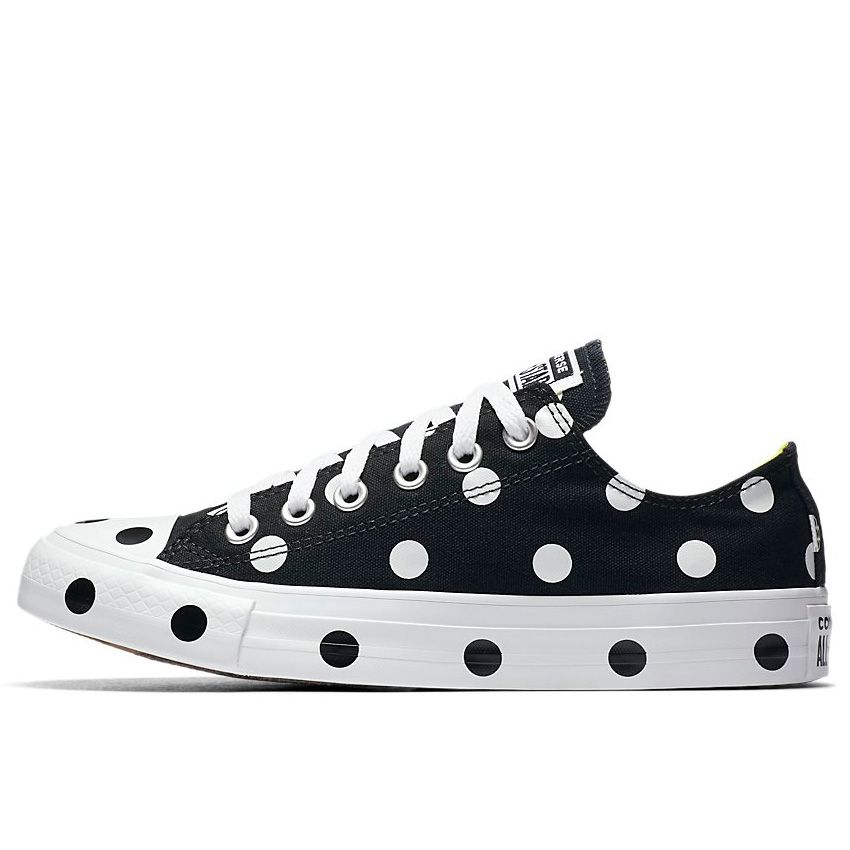 Chuck Taylor All Star Polka Dots Low Top in Black/White/Fresh Yellow -  Converse Canada