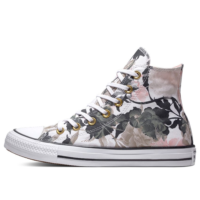 Chuck Taylor All Star Linear Floral High Top in White/Storm Pink/Black - Converse  Canada