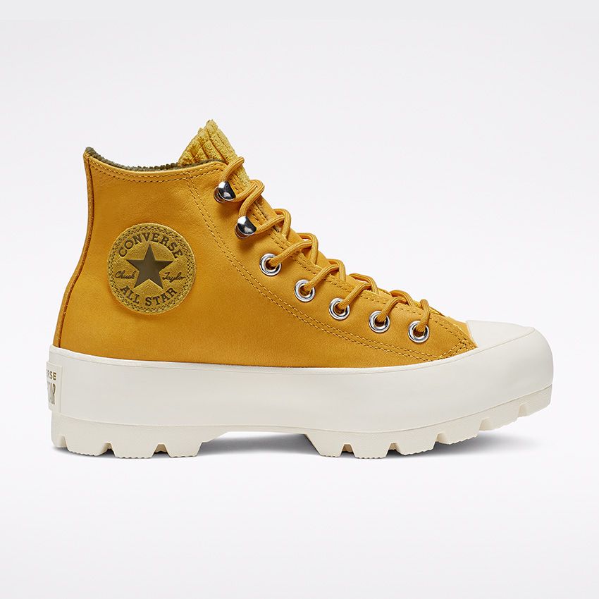Alpinista Correo aéreo Emulación Chuck Taylor All Star Lugged Waterproof Leather High Top in Gold Dart/Olive  Flak/Egret - Converse Canada