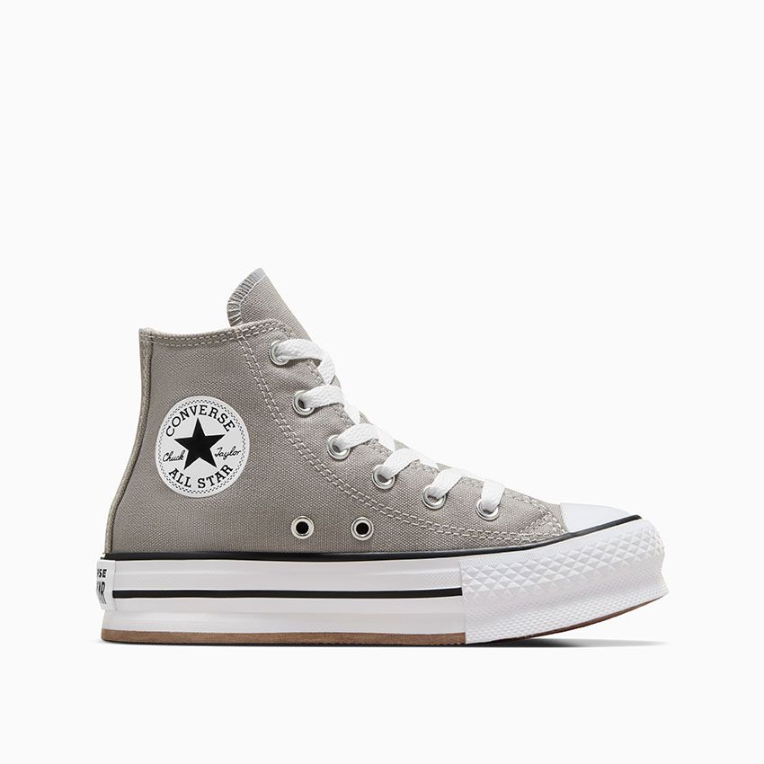 Converse Grey Chuck Taylor All Star EVA Lift Junior Trainers uk115eu30 Girls