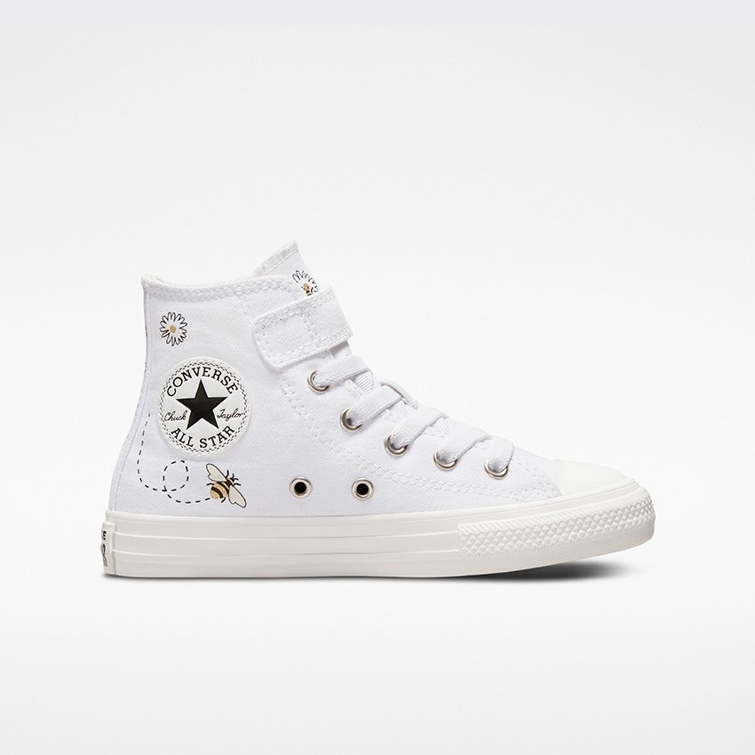 Chuck Taylor All Star Easy-On Bees High Top Little/Big Kids in  White/Black/Yellow - Converse Canada