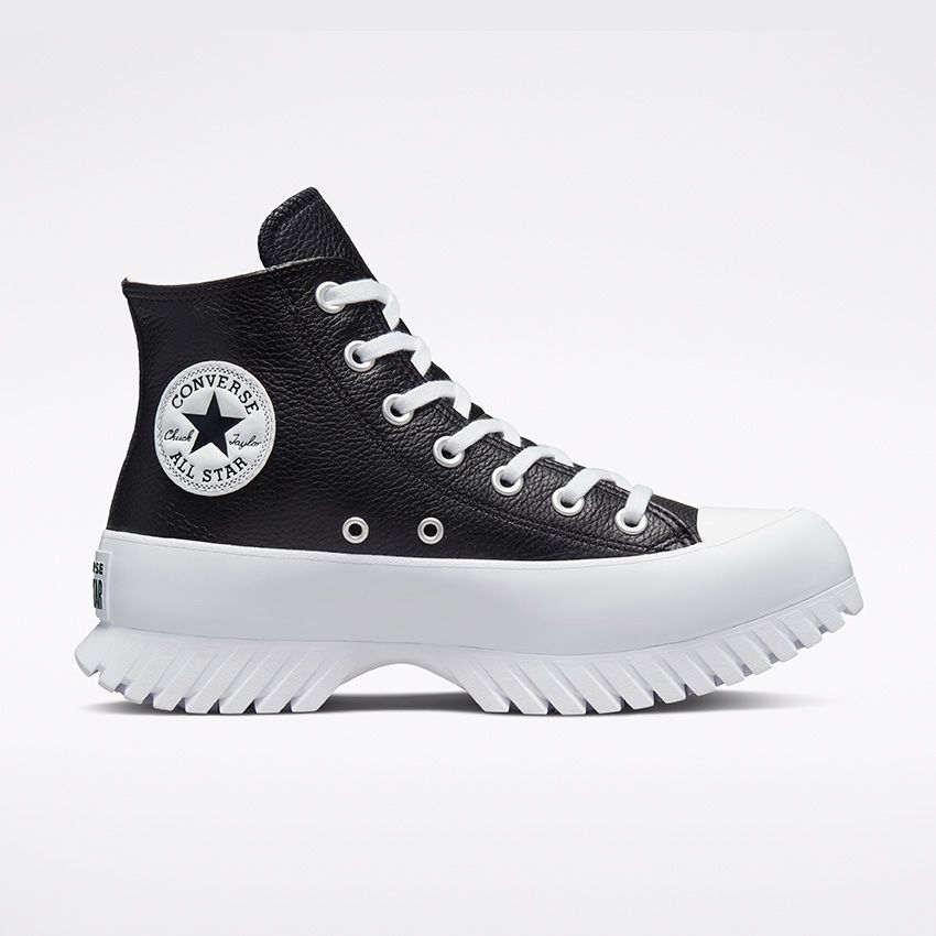 Chuck Taylor All Star Lugged 2.0 Leather High Top in Black/Egret/White