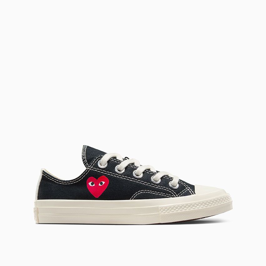 Converse X Comme des Garcons PLAY Chuck 70 OG Single Heart in Black Egret Red Converse Canada