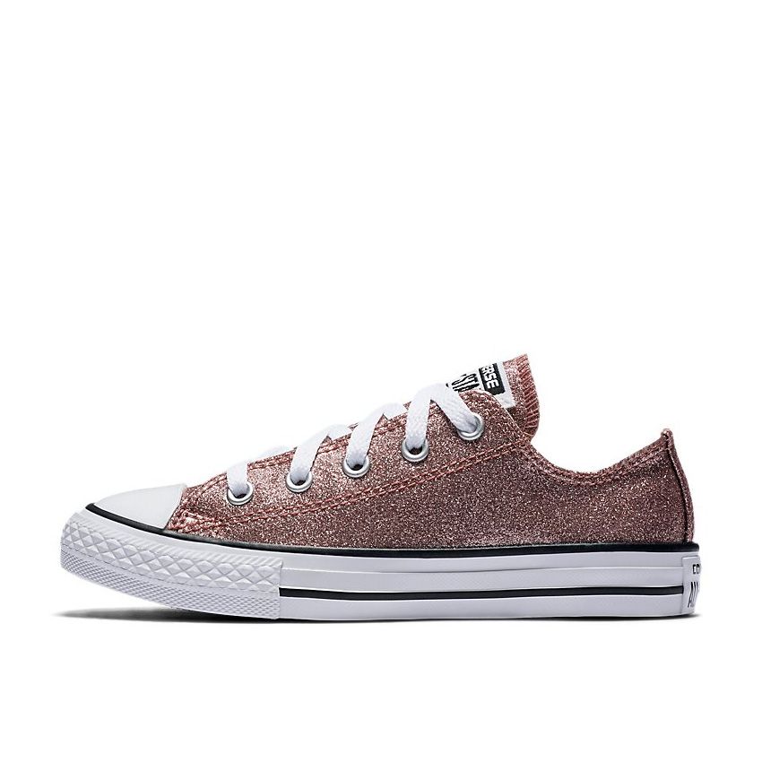 Chuck Taylor All Star Glitter Low Top Little/Big Kids Rose Gold/Natural/White - Converse Canada