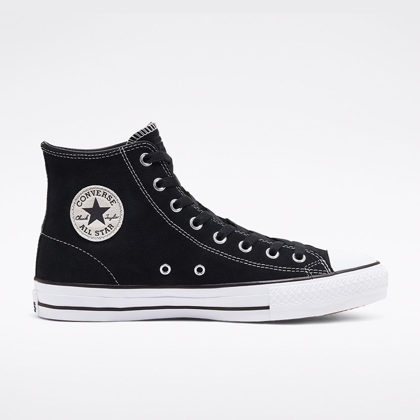Suede CONS CTAS Pro High Top in Black/Black/White