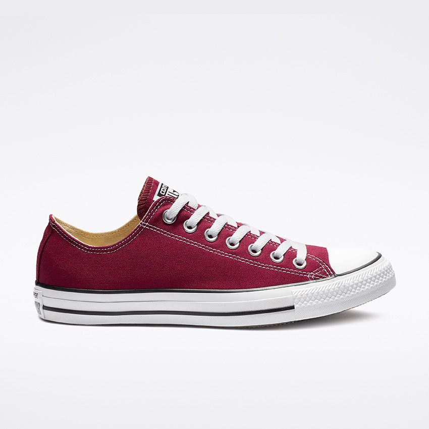 converse low tops burgundy